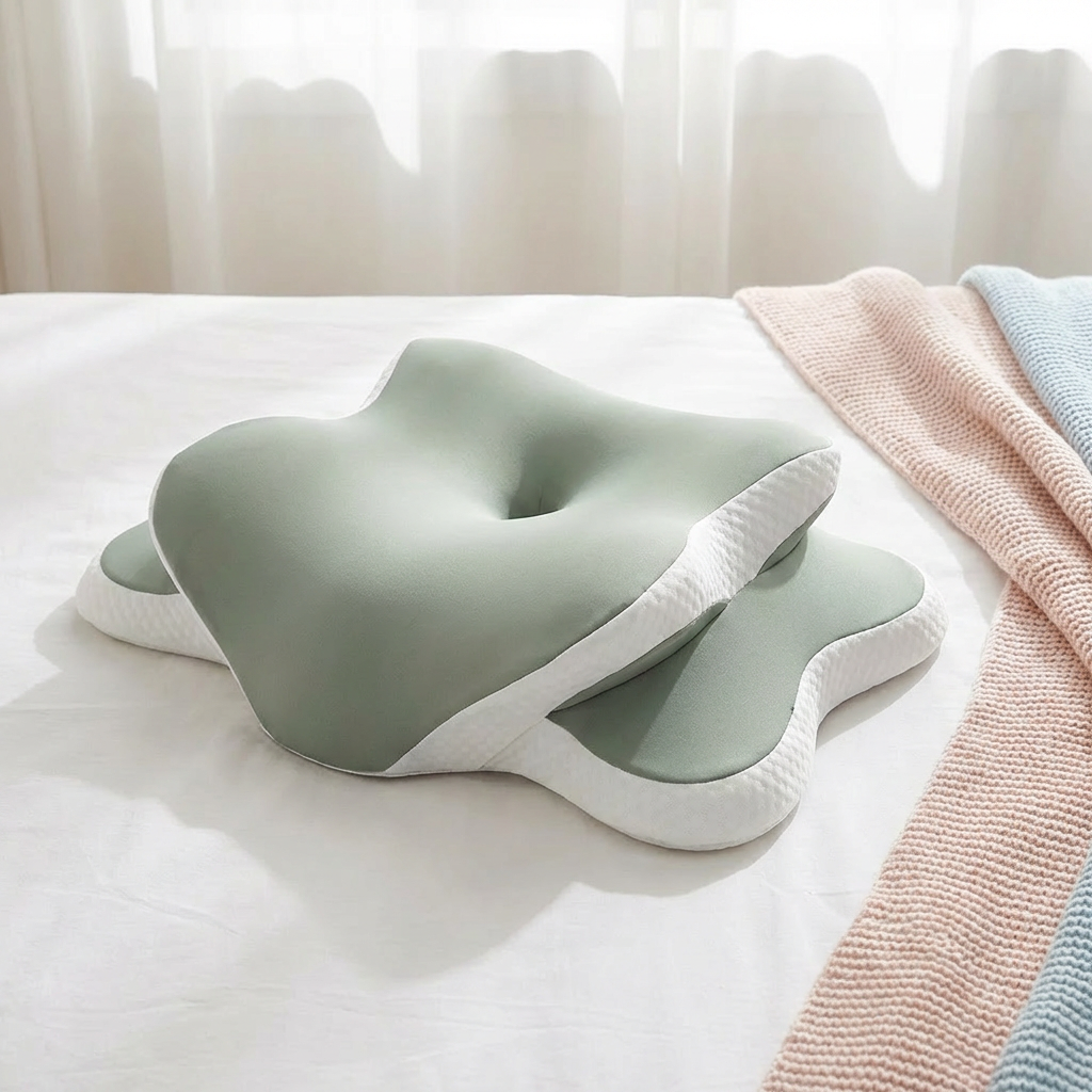 Formázott memóriahabos ergonomikus nyakpárna nyakfájás enyhítésére
