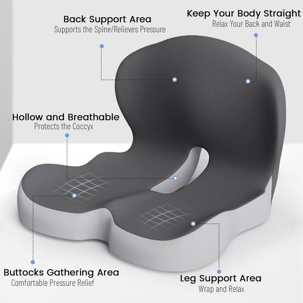 Ergonomic Seat Cushion with Lumbar Support