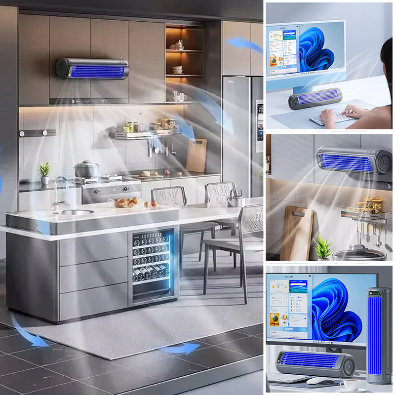 Wandmontierbare tragbare Klimaanlage mit schneller Kühlung und langer Akkulaufzeit