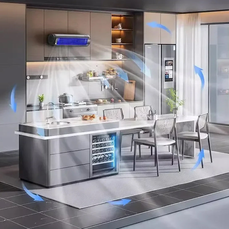 Wandmontierbare tragbare Klimaanlage mit schneller Kühlung und langer Akkulaufzeit