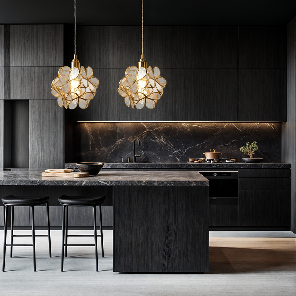 Blomstret glasvedhæng