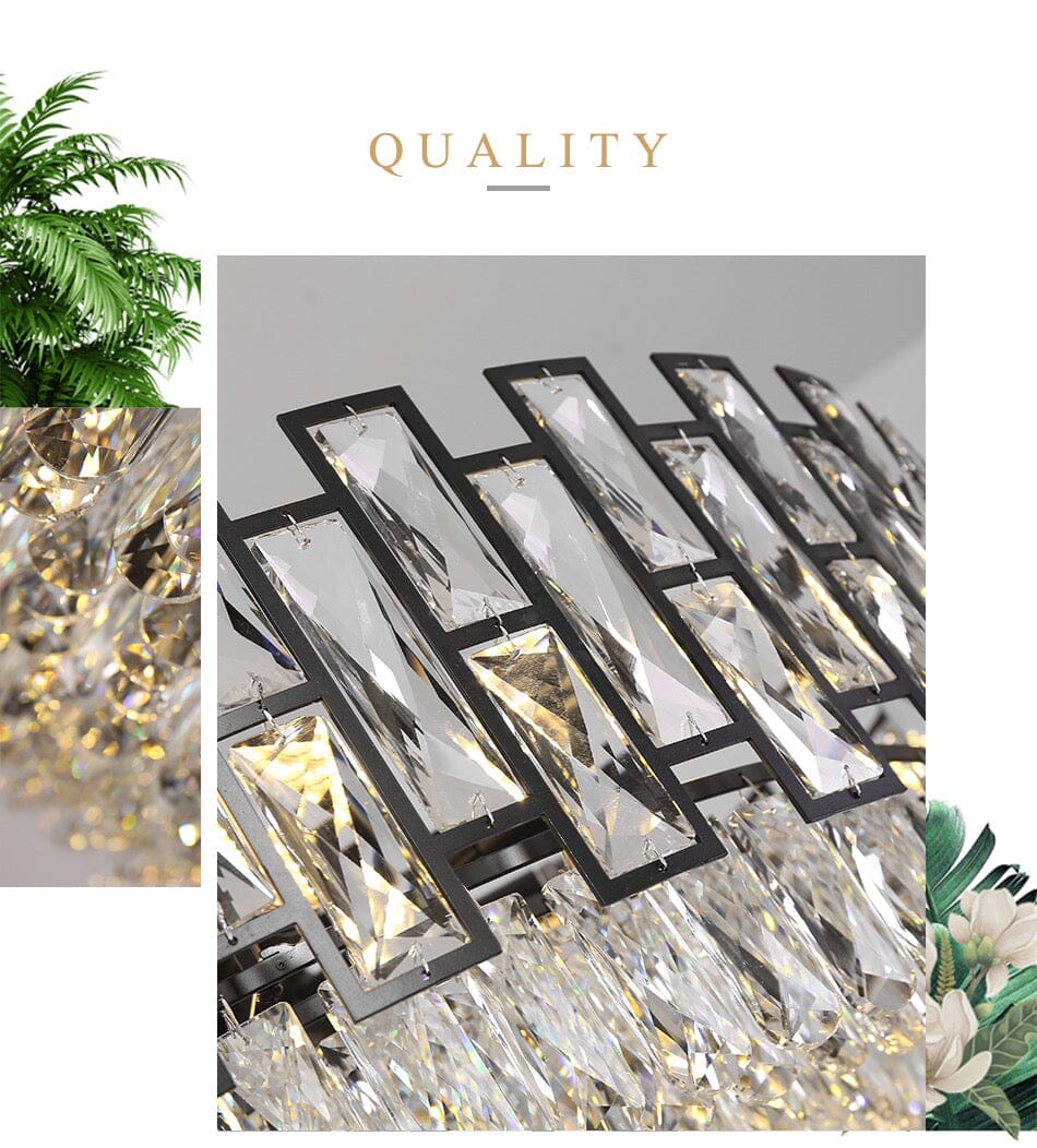 Nova krystalpendel i rustfrit stål med K9-krystaller og LED