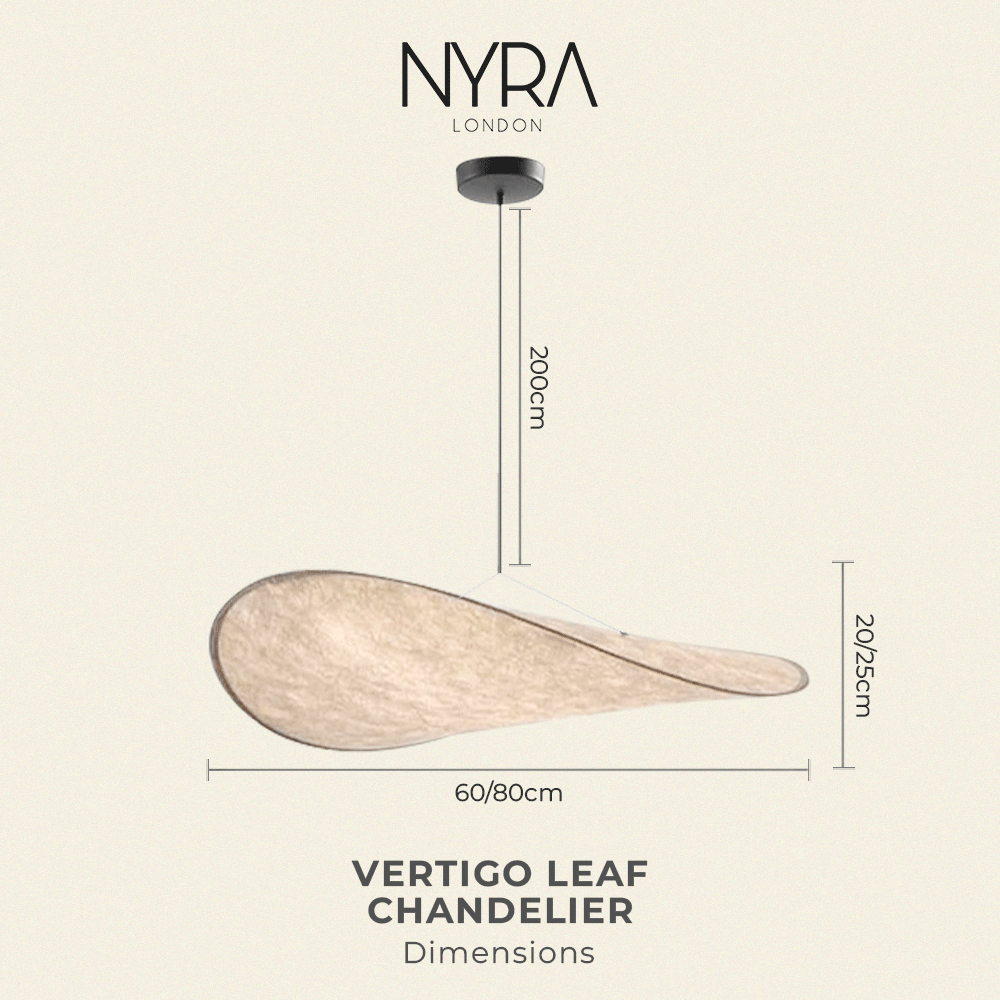 Lyria | Chip-formet Blad Lysekrone