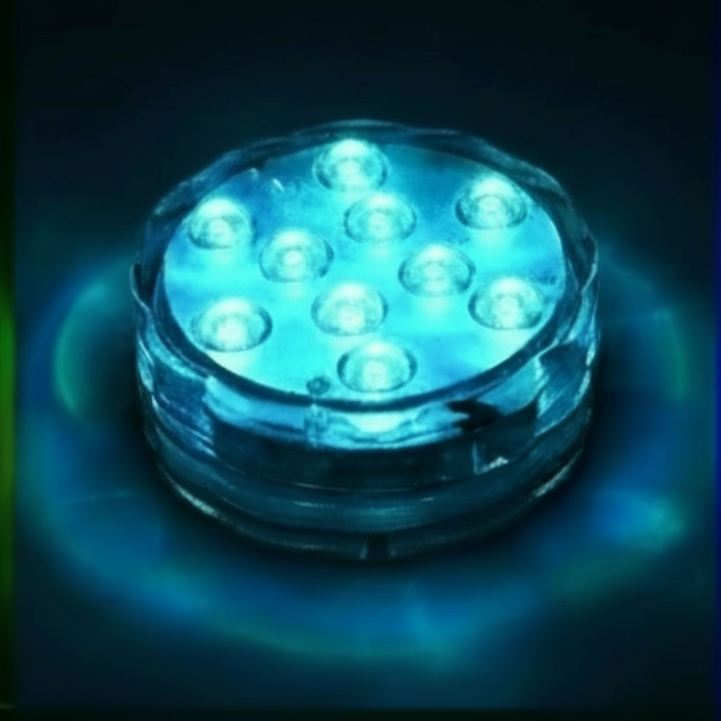 Lumină LED controlată de la distanță pentru piscine, cu ventuză magnetică impermeabilă pentru utilizare în aer liber