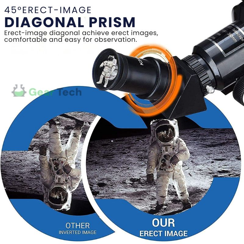 Professional Astronomical Telescope 70mm Aperture, 300mm Focal Length With Easy Setup For Stargazing And Nature