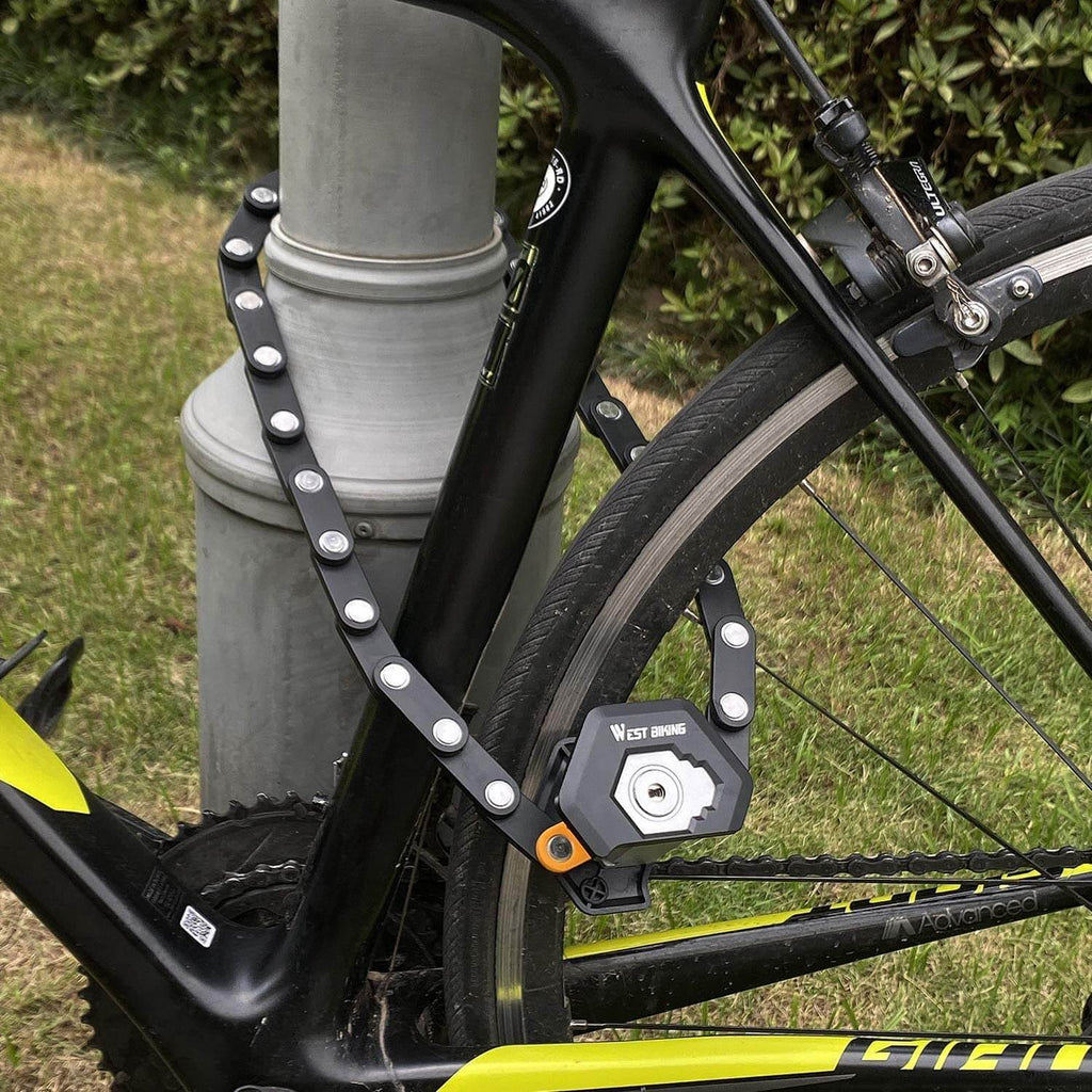 Hopfällbart cykellås i premium zinklegering för cyklar och elcyklar, stöldskydd
