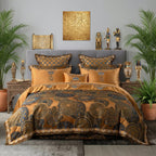 エジプト猫 刺繍入り サテン綿 寝具セット コレクション