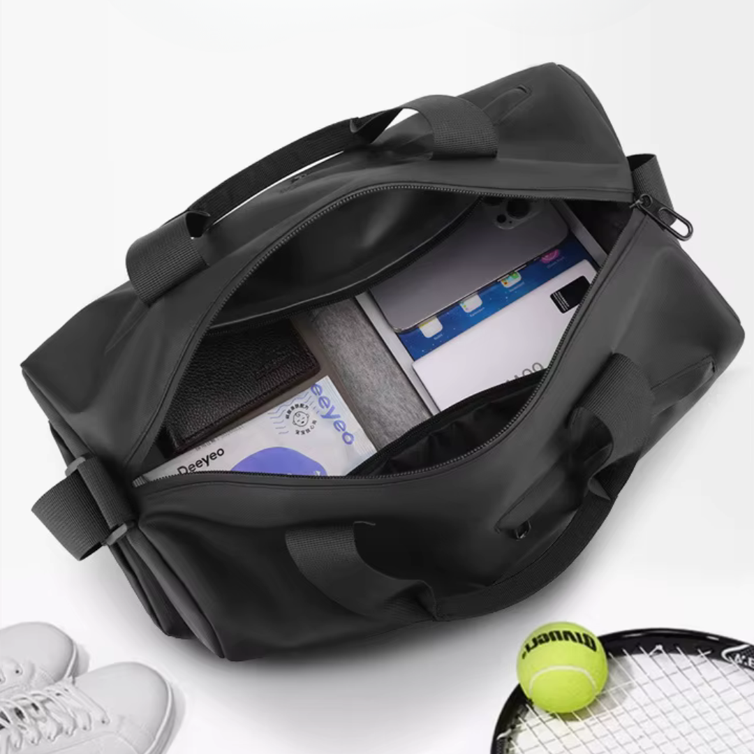 Borsa sportiva da donna con materiale impermeabile e scomparto per scarpe