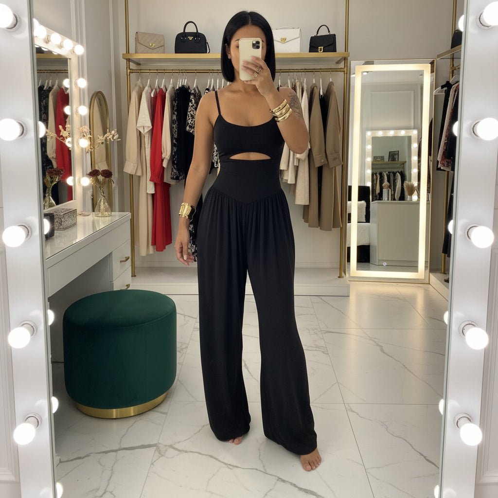 Florenza - Ärmelloser Jumpsuit Damen Elegant mit Verstellbarem Rückenschnürung für Hochzeit und Festliche Anlässe 3