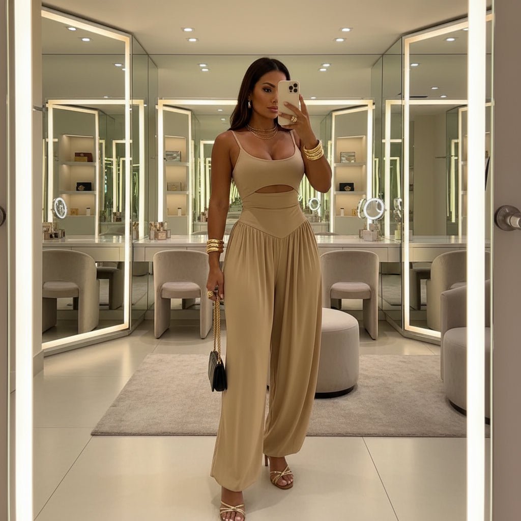 Florenza - Ärmelloser Jumpsuit Damen Elegant mit Verstellbarem Rückenschnürung für Hochzeit und Festliche Anlässe 9