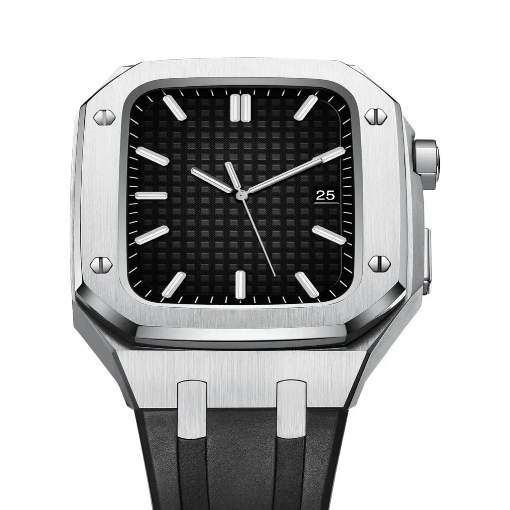 AP9009 Apple Watch Retrofit Kit With Silicone Band And 316L Stainless Steel Case