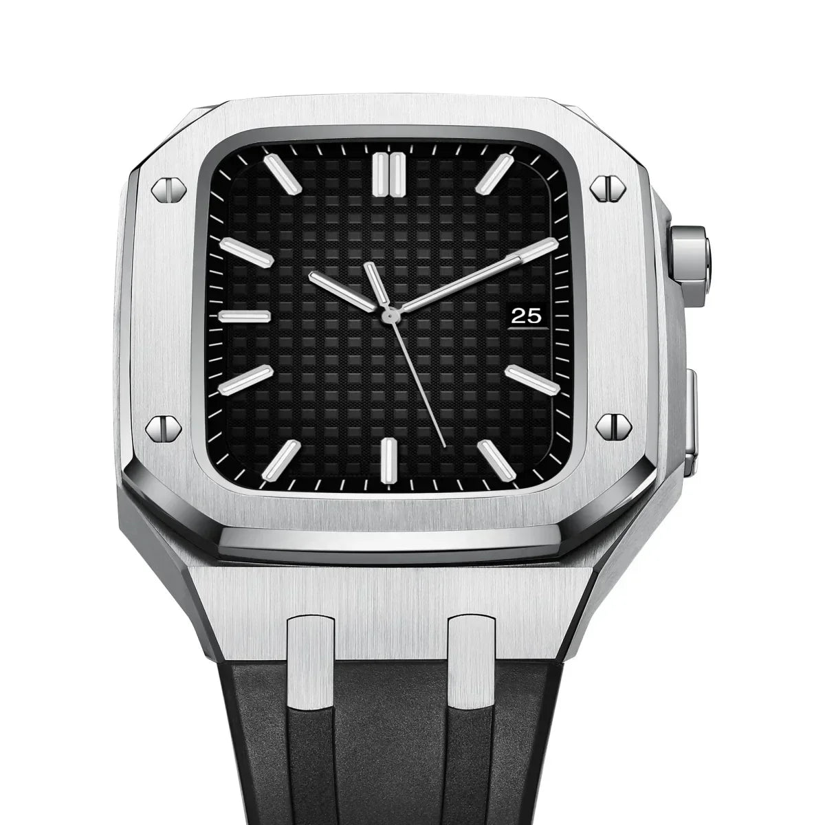 AP9009 Apple Watch Retrofit Kit With Silicone Band And 316L Stainless Steel Case