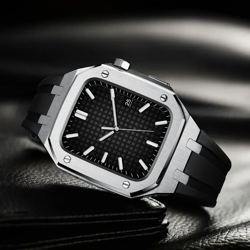 Kirello09 silikoniranneke ja 316L ruostumattomasta teräksestä valmistettu jälkiasennussarja Apple Watchille | Petprovac