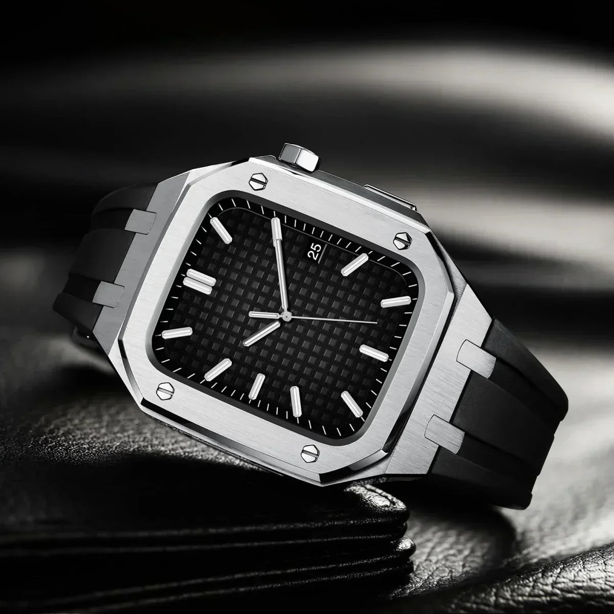 Kirello09 silikonarmband och 316L rostfritt stålförbättringsset för Apple Watch | Petprovac