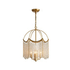 Lámpara colgante de cristal opulento Lámpara de techo dorada