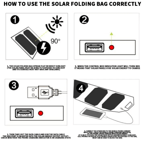 SunPeak Portable Solar Backup Charger for Phones and Devices