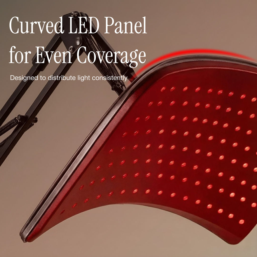 Lampa podłogowa LumiThera Flex Pro do terapii światłem czerwonym – regulowany statyw i odłączany system ogrzewania