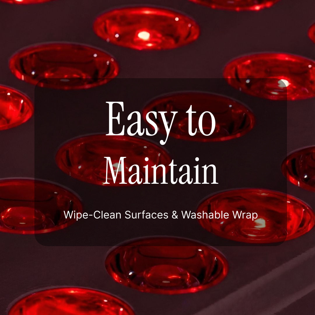 Lampa podłogowa LumiThera Flex Pro do terapii światłem czerwonym – regulowany statyw i odłączany system ogrzewania