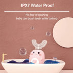 LittlePure U-formet elektrisk tandbørste til spædbørn med batteri