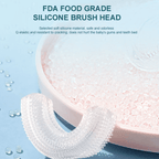 LittlePure U-formet elektrisk tandbørste til spædbørn med batteri