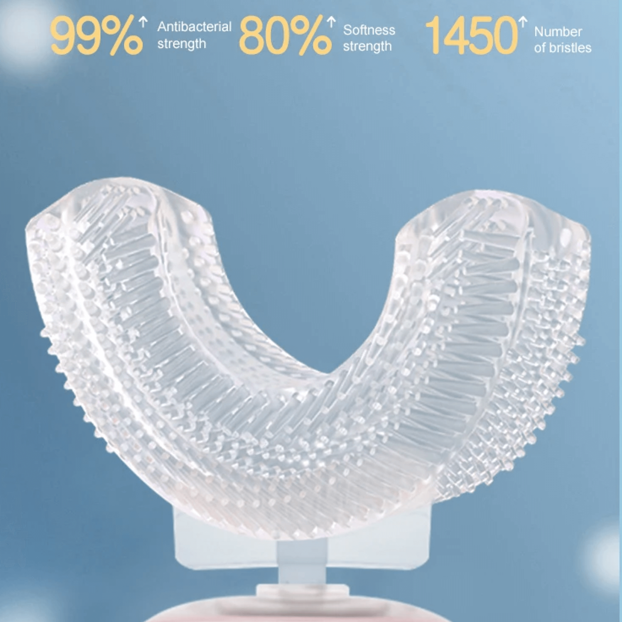 LittlePure U-formet elektrisk tandbørste til spædbørn med batteri