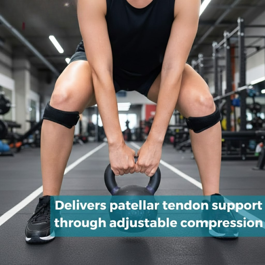 Manchon de soutien pour genou avec coussinet en gel intégré pour confort et compression douce