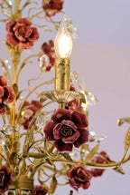 フランス田舎風のバラの吊り灯籠 アンティーク天井照明