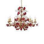 フランス田舎風のバラの吊り灯籠 アンティーク天井照明