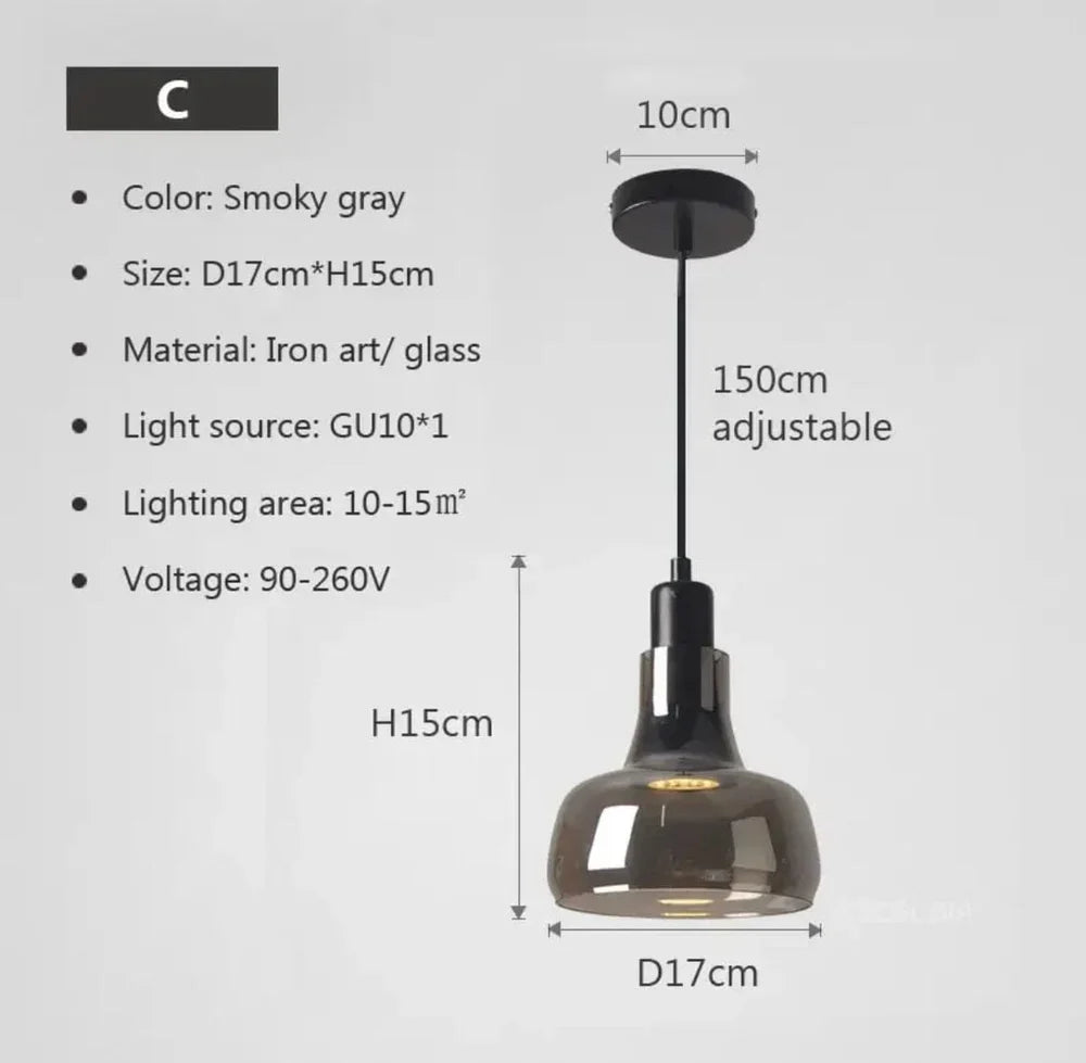 Harlow moderne glaspendler