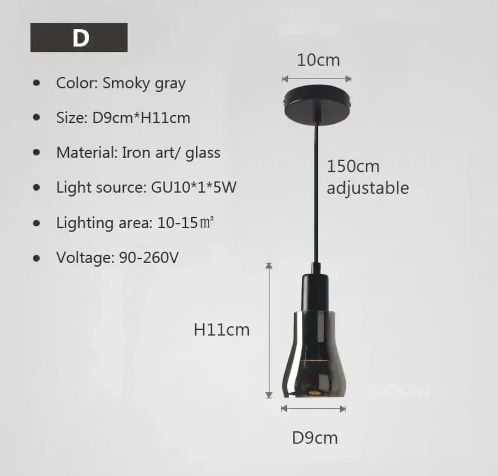 Harlow moderne glaspendler