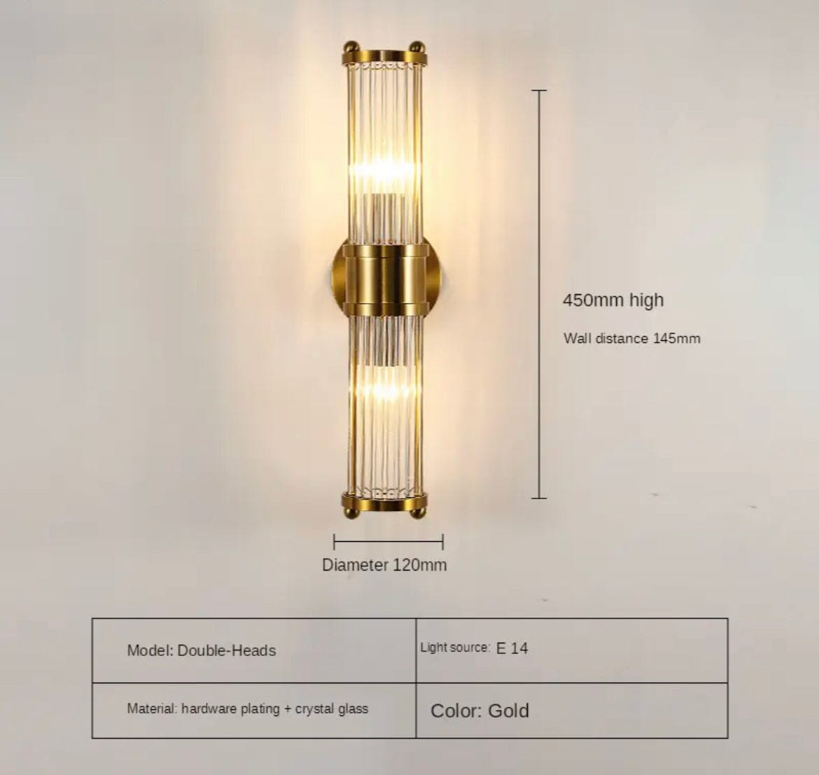 Lampu Dinding Kristal Elara
