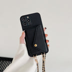 Custodia portafoglio Celeste per iPhone con scomparti per carte, ideale per professionisti impegnati