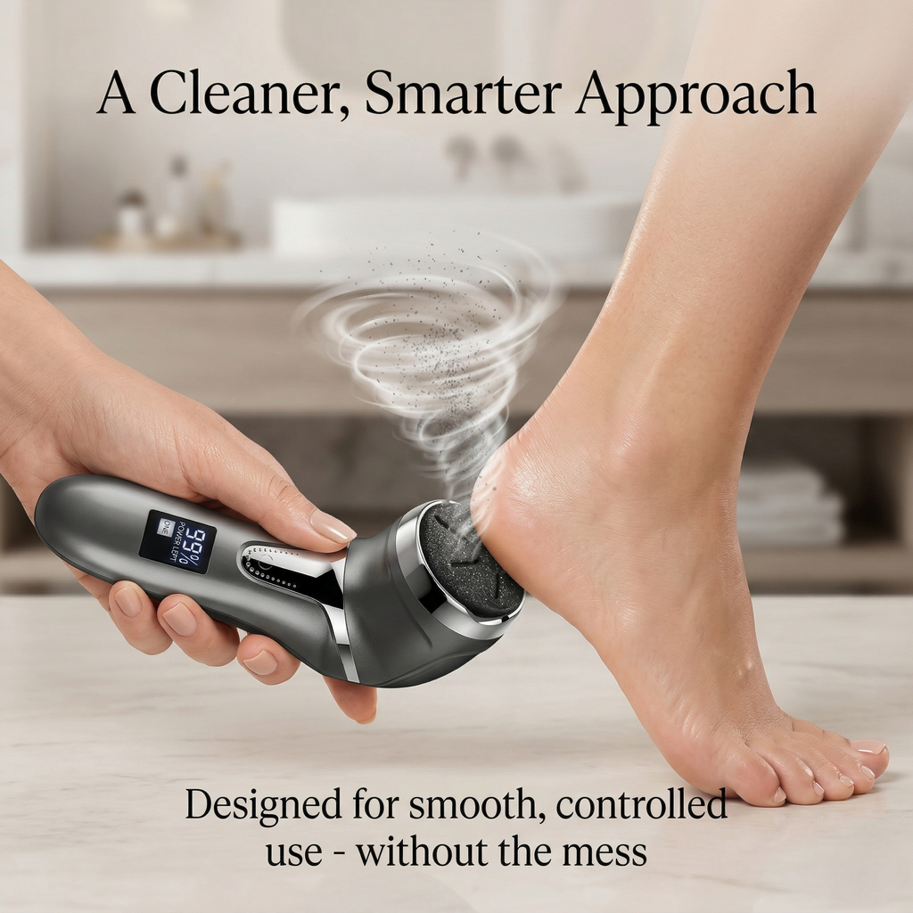 Rechargeable Foot File With Dust Collection System