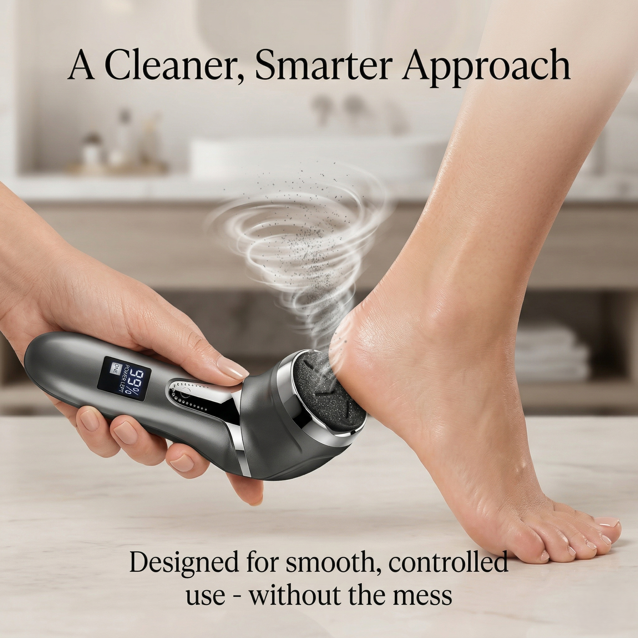 Rechargeable Foot File With Dust Collection System