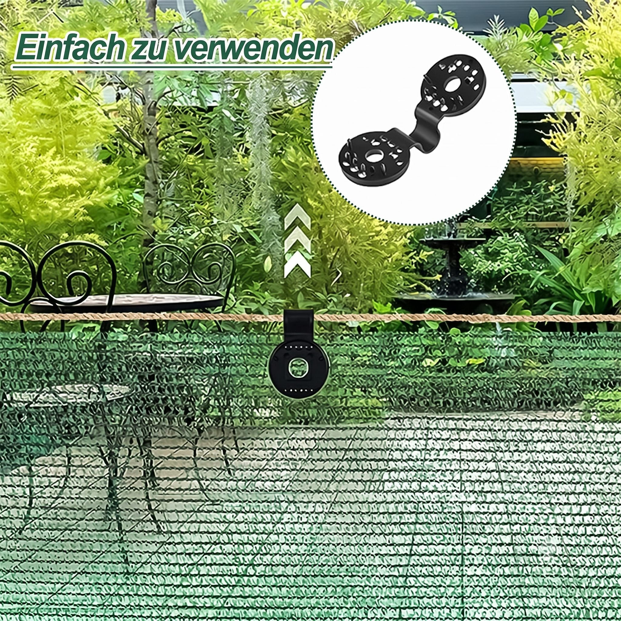 Clips resistentes de plástico para tela de sombra con instalación fácil para jardín