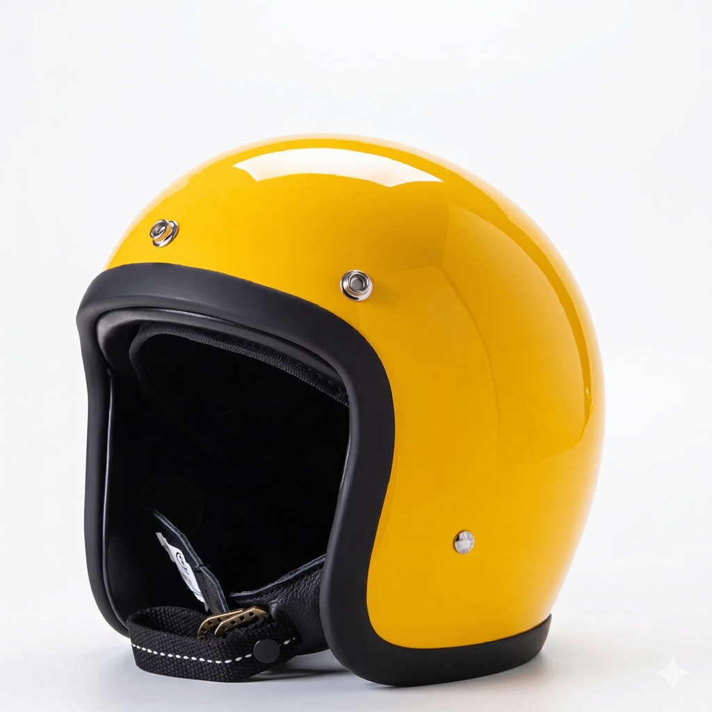 DOT- og ECE-certificeret vintage-åben motorcykelhjelm | petprovac