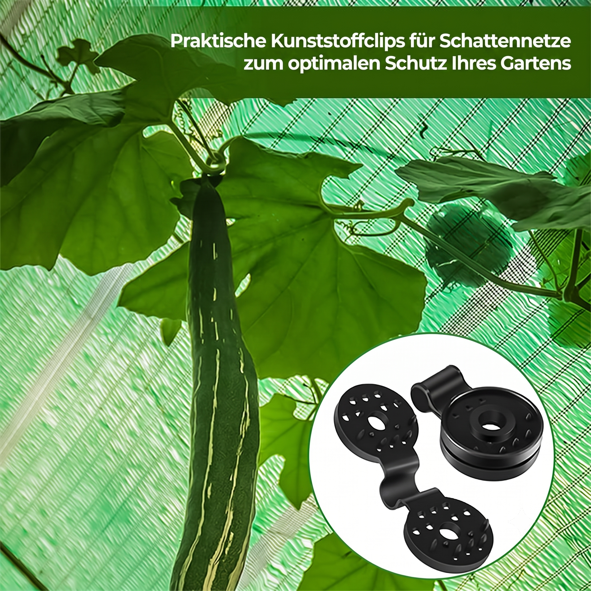 Clips resistentes de plástico para tela de sombra con instalación fácil para jardín