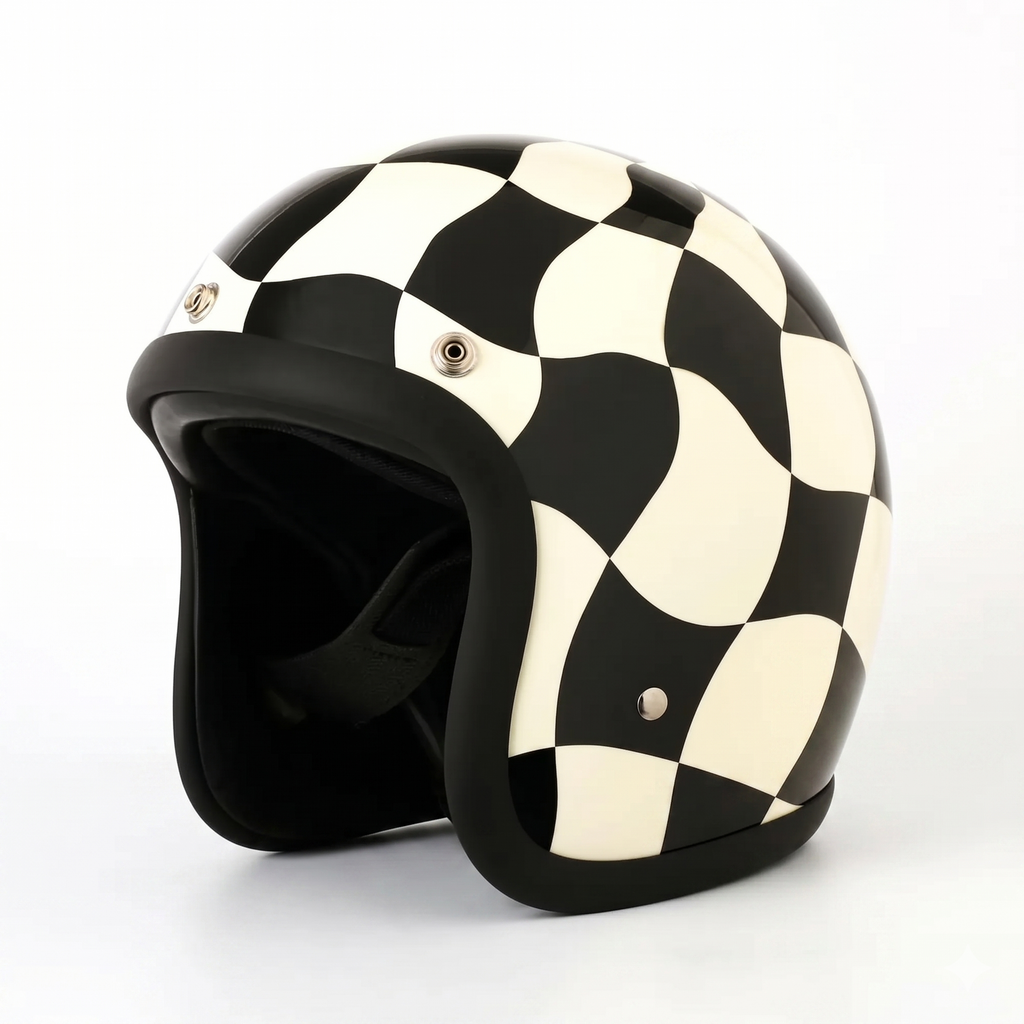 DOT- og ECE-certificeret vintage-åben motorcykelhjelm | petprovac