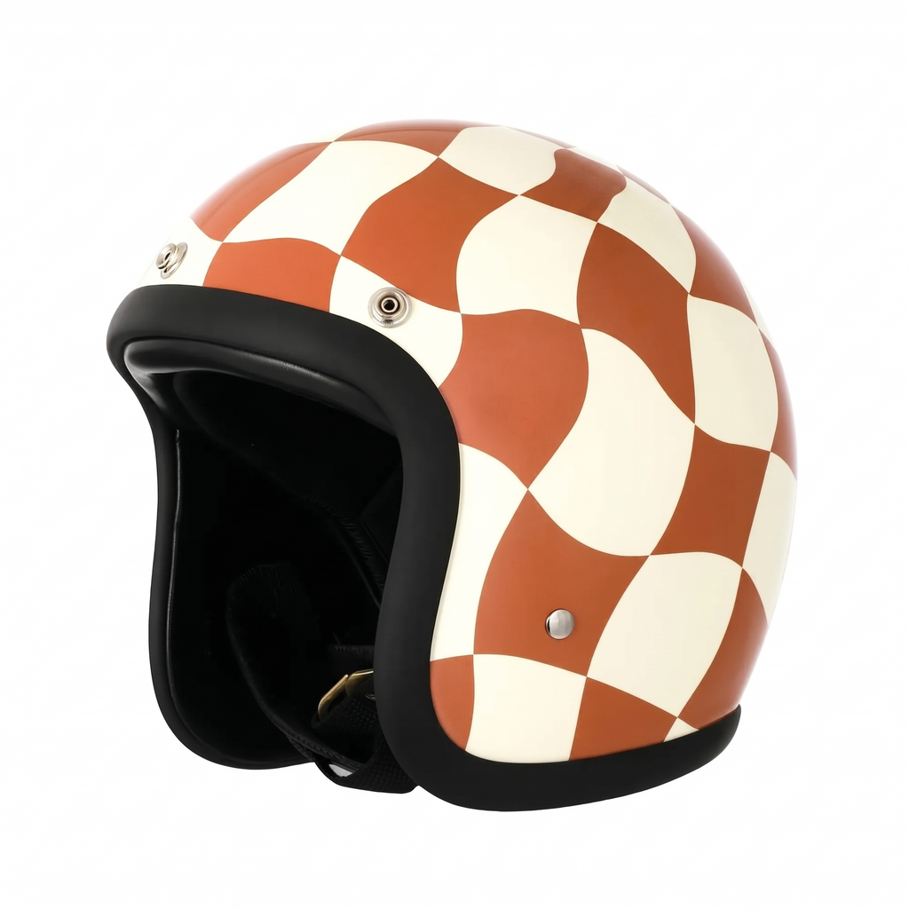 DOT- og ECE-certificeret vintage-åben motorcykelhjelm | petprovac