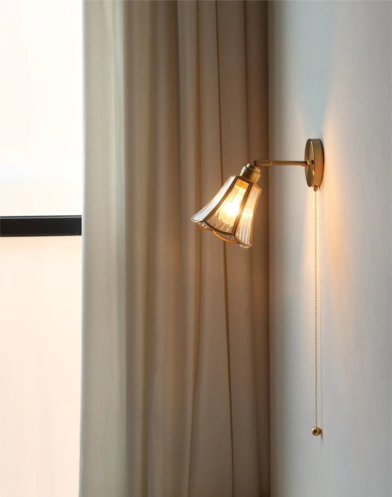 Liora Vintage-Stil Glas Blumen Wandlampe Mit Glühbirne Inklusive | Petprovac