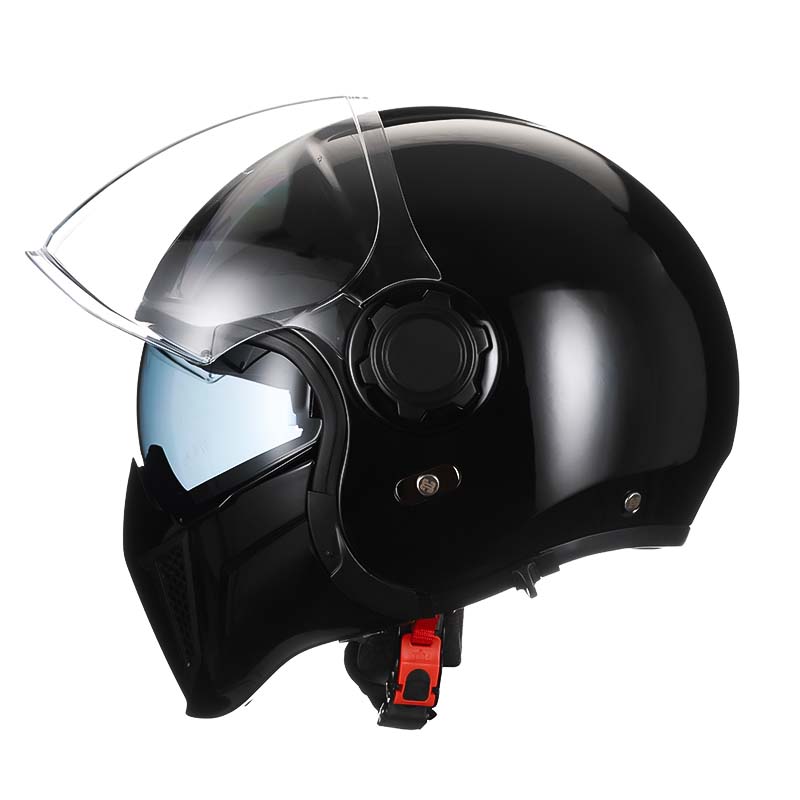 Vintage Twin Lens Modular Helmet DOT ECE Certified For Riders Breathable