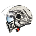Vintage Twin Lens Modular Helmet DOT ECE Certified For Riders Breathable