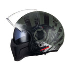 Vintage Twin Lens Modular Helmet DOT ECE Certified For Riders Breathable