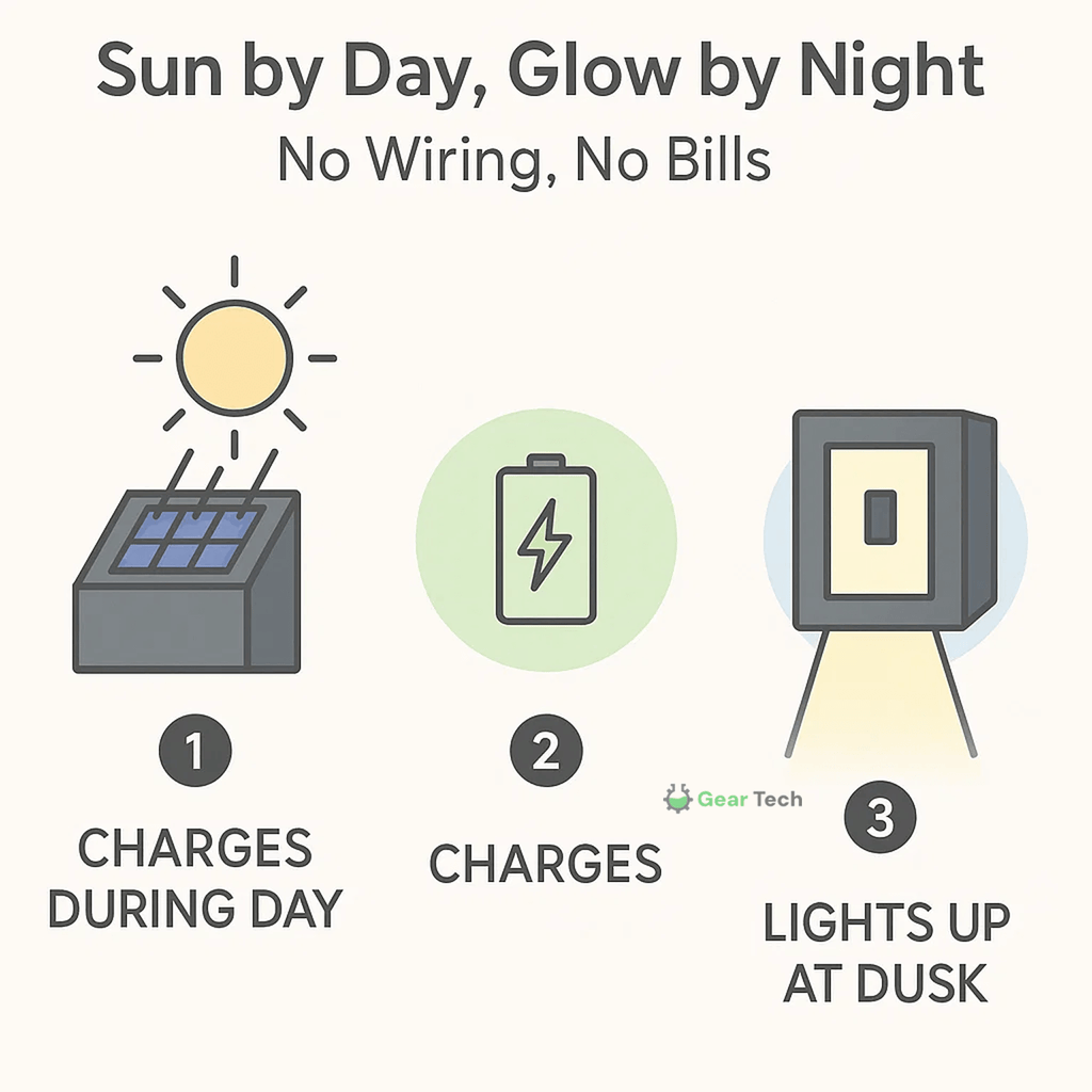 Lampu Dinding LED Suria Tanpa Wayar Nexora untuk Laluan, Patio dan Taman