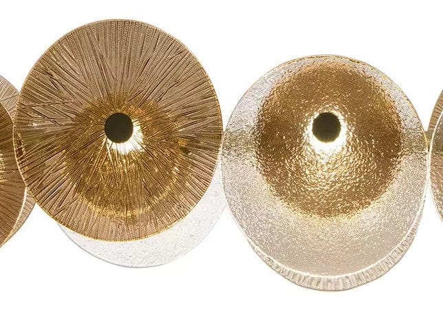 Lampadario circolare in vetro Bellara in oro | Petprovac