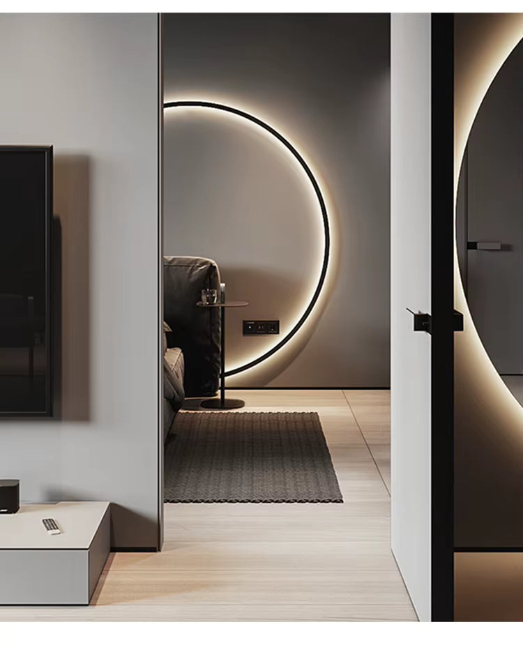 LumaNova Round Wall Light for Modern Minimalist Interiors