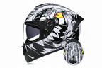 Kask zimowy LVS-701 z pełną osłoną twarzy i podwójnym systemem wizjera
