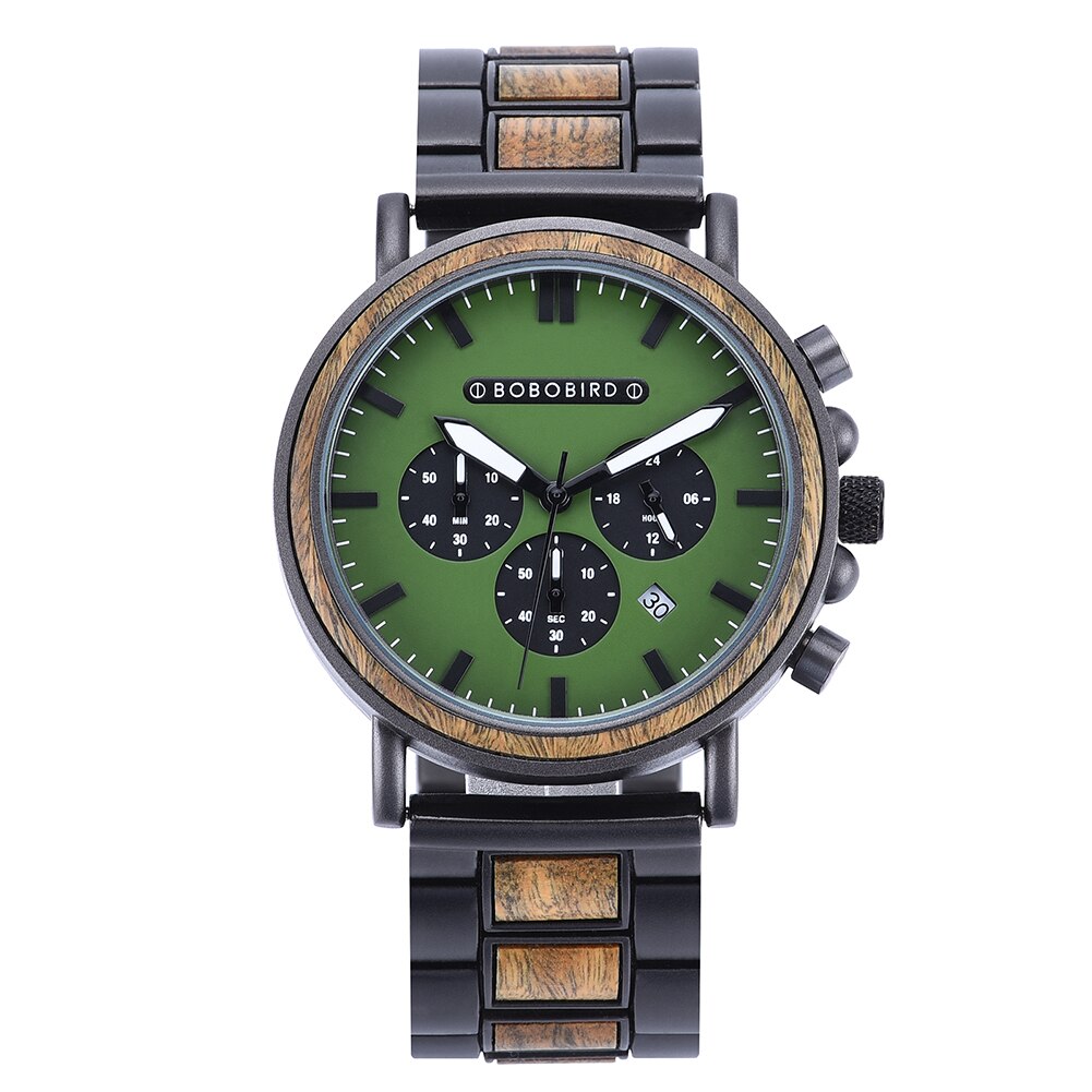 TimberLuxe Houten Horloge 3ATM Met Inclusief Cadeauverpakking Waterbestendig Voor Heren
