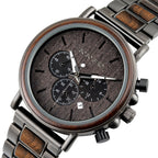 TimberLuxe Houten Horloge 3ATM Met Inclusief Cadeauverpakking Waterbestendig Voor Heren
