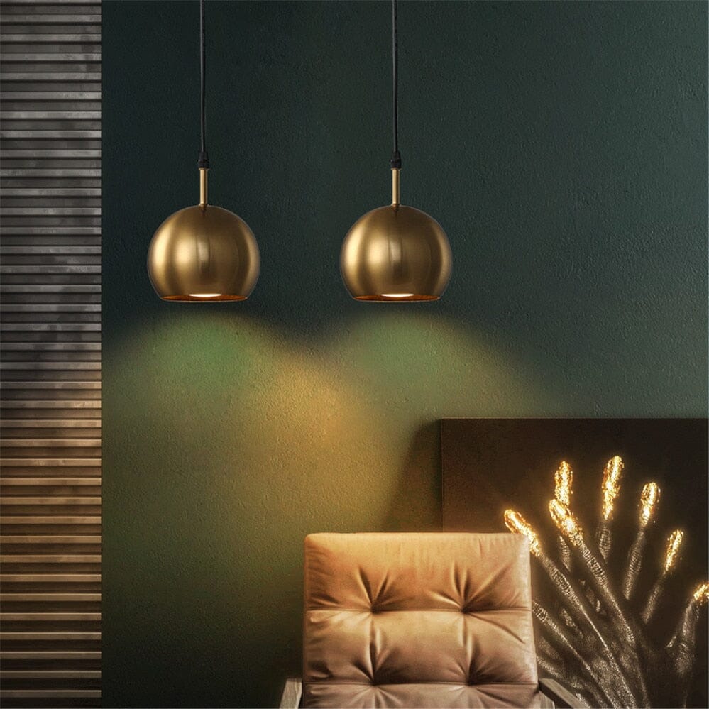 Lampadario a sospensione in ottone Elora